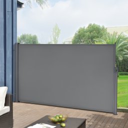 Paravan lateral retractabil pentru terasa 160x300 cm gri, pro.tec