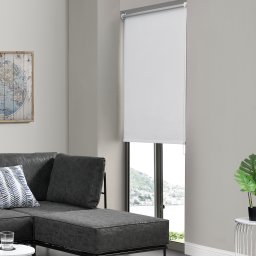 Rulou textil Klemmfix alb 45x150 cm pentru fereastra, en.casa