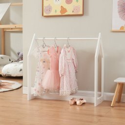 Cuier pentru copii Værløse alb 78x75x35 cm, tip casuta