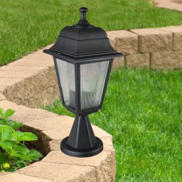 Lampa de exterior Ipswich E27, negru, tip felinar, IP44, [lux.pro]