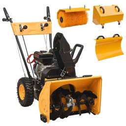 Set freza de zapada cu masina de maturat 4 în 1, benzina 6,5 CP GartenMobel Dekor