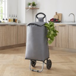 Carucior de cumparaturi pliabil Nørre, 36L, gri inchis/negru