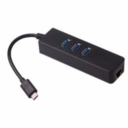 Techly Placa retea adaptor USB-C 3.1 na Gigabit Ethernet RJ45 cu hub 3x USB-A
