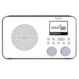 Radio portabil, TechniSat, Viola 2 C IR, DAB +, FM radio si Internet radio, Display 2.4", 3 W, Alb/Negru