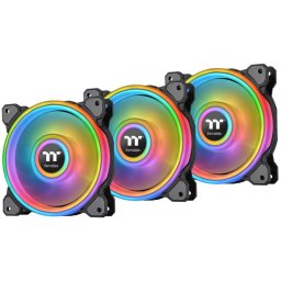 Thermaltake Set 3 ventilatoare Riing Quad 12 140mm, iluminare aRGB