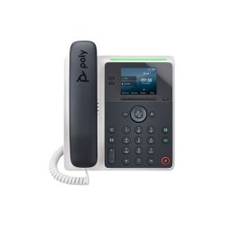 Telefon IP Poly-HP Edge E100 si activat pentru PoE, Alb Negru
