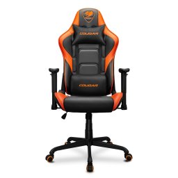 Scaun gaming Cougar Armor Elite, perna pentru cap si lombara, Portocaliu-Negru