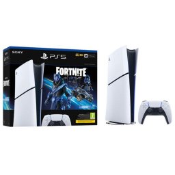 Consola PlayStation 5 (PS5) Slim, Digital Edition, 1TB SSD, D-Chassis, Fortnite Cobalt Star Bundle
