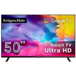Televizor LED Kruger&Matz KM0250UHD-SA, Smart Ultra HD, GoogleTV, 127 cm, 60Hz, 8Ms, 3840x2160 pixeli, Negru