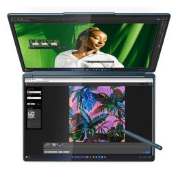 Laptop 2 in 1 Lenovo Yoga Book 9 14IAH10, Intel Core Ultra 7 255H, 14 inch 2.8K Touch, 32GB RAM, 1TB SSD, Windows 11 Pro, Albastru