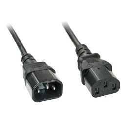 Cablu de alimentare Lindy, tip H05-VVF 3G, C14 la C13, lungime 3 m, Negru