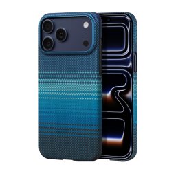 Husa Protectie Spate Pitaka KI1703MPM pentru Apple iPhone 17 Pro Max, MagEZ 7, Ultra-Slim, MagSafe (Albastru)