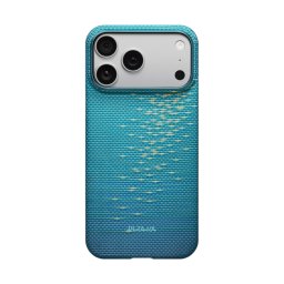 Husa Protectie Spate Pitaka KI1708AG pentru Apple iPhone 17 Pro Max Ultra-Slim, Lucid Blue (PitaTap) (Albastru)