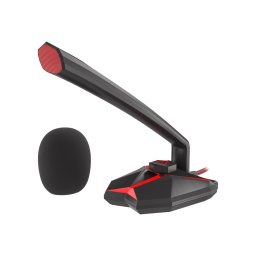 Microfon Gaming Genesis Radium 200, cu fir, USB, Jack 3.5 mm, Negru/Rosu