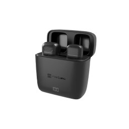 Microfon lavaliera Natec Hopper NMI-2253, USB-C, Wireless, autonomie 4 ore, 1 unitate, Negru