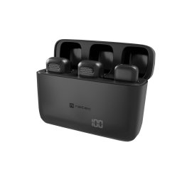 Microfon lavaliera Natec Hopper NMI-2254, USB-C, Wireless, autonomie 4 ore, 2 unitati, Negru