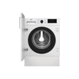 Masina de spalat rufe incorporabila Beko BI5WBT671415W, 7 kg, 1400 rpm, SteamCure, Motor ProSmart Inverter, AddXtra, Hygiene+Steam, Silent Tech,SteamCure, Recycled Tub, Homewhiz through WiFi, Clasa A, Display LED, Alb