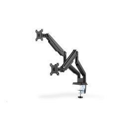 Suport monitor pentru birou Digitus DA-90395, pentru 2 ecrane, 15" - 32", Pivot, 18 Kg, Negru