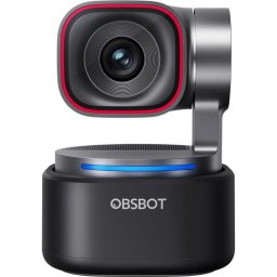 Camera web PTZ Obsbot Tiny 3, video UHD 4K la 30 fps, Full HD 1080p la 120 fps, Control AI, USB-C, Negru