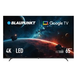 Televizor LED Blaupunkt 65UGC5500S, 65 inch / 165 cm, 4K Ultra HD, Smart Google TV, WiFi, Clasa G, Negru