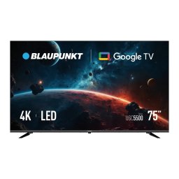 Televizor LED Blaupunkt 75UGC5500S, 75 inch / 190 cm, 4K Ultra HD, Smart Google TV, Wi-Fi, Clasa G, Negru