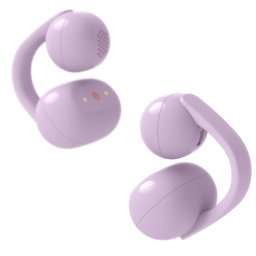 Casti Open-Ear Sony LinkBuds Clip WF-LC900V, True Wireless, Bluetooth, Fast Pair, IPX4, AI Voice Assist, Tap Control, 3 Moduri de Ascultare, Autonomie 37 ore, iOS si Android, Violet