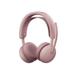 Casti wireless Logitech Zone Wireless 2 ES cu anulare a zgomotului, ANC hibrid adaptiv, Bluetooth, Roz