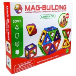 Joc STEM de constructie Mag Blocks, cu 20 piese magnetice