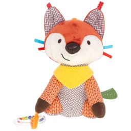 Jucarie senzoriala cu elemente zornaitoare si dentitie Vulpita, 6 luni+