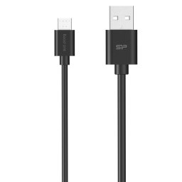 Silicon Power Cable microUSB - USB, Boost Link LK30, 1M, 2.4A, Negru