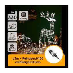 Aigostar-LED Decorațiune de exterior LED/3,6W/31/230V 2700K 90/45cm IP44 ren cu sanie