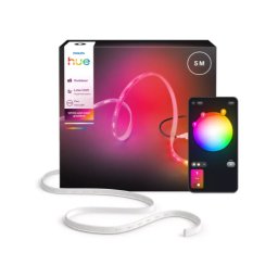 Banda LED Smart Philips Hue Flux Outdoor Lightstrip RGB Lungime 5M IP67 Alb