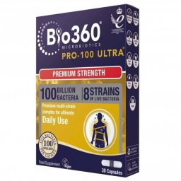 NaturesAid Pro-100 ULTRA Probiotic cu Tulpini Multiple 100 miliarde CFU 30 capsule