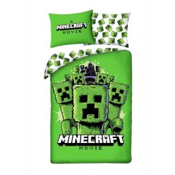 Minecraft: Set lenjerie de pat din bumbac - 140 x 200, 70 x 90 cm