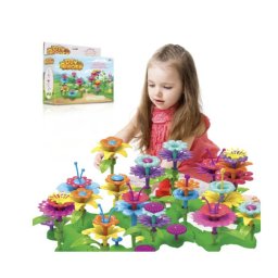 Set creativ de constructie DIY Gradina cu flori, 72 piese