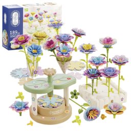 Joc de creatie floral Fabrica de flori cu 189 piese, set creativ DIY pentru copii