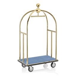 Carucior Bagaje Unity Gold – 112x60xH185 cm – Titanium Gold & Mocheta albastra
