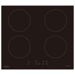 Plita vitroceramica incorporabila Tesla HI6401MB, 7200W, 4 zone, 9 trepte, Timer, Indicator caldura reziduala, Protectie copii, Negru