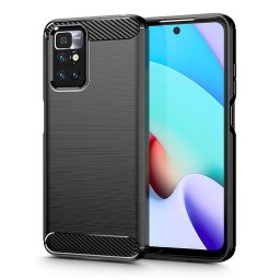Husa Husa pentru Xiaomi Redmi 10 2021 / Redmi 10 2022 - Techsuit Carbon Silicone - Black
