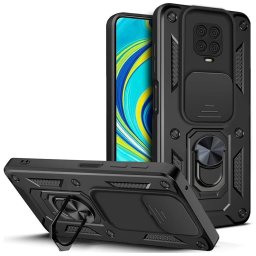 Husa Husa pentru Xiaomi Redmi Note 9S / Note 9 Pro / Note 9 Pro Max - Techsuit CamShield Series - Black