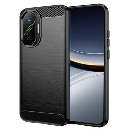 Husa Husa pentru Xiaomi Poco F7 - Techsuit Carbon Silicone - Black
