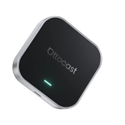 Adaptor multimedia Ottocast E2 3-in-1 Wireless CarPlay & Android Auto, AI Box, Dual Wi-Fi, CloudSIM, Bluetooth 5.0, Negru