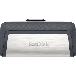 SanDisk Ultra Dual Drive USB Type-C memorii flash USB 128 Giga Bites USB Type-A / USB Type-C 3.2 Gen 1 (3.1 Gen 1) Negru, Argint