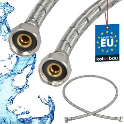Racord flexibil pentru baterie 1/2″ împletit inox 120 cm