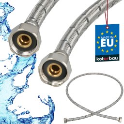 Racord flexibil pentru baterie 1/2″ împletit inox 140 cm