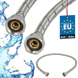 Racord flexibil pentru baterie 1/2″ împletit inox 80 cm