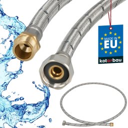 Racord flexibil pentru baterie 3/8x1/2″ piuliță-filet împletit inox 150 cm