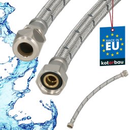 Racord flexibil pentru sisteme de presare 3/8″ împletit inox 30 cm