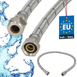Racord flexibil pentru sisteme de presare 3/8″ împletit inox 70 cm