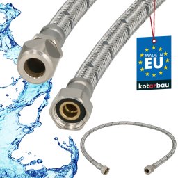 Racord flexibil pentru sisteme de presare 3/8″ împletit inox 80 cm
